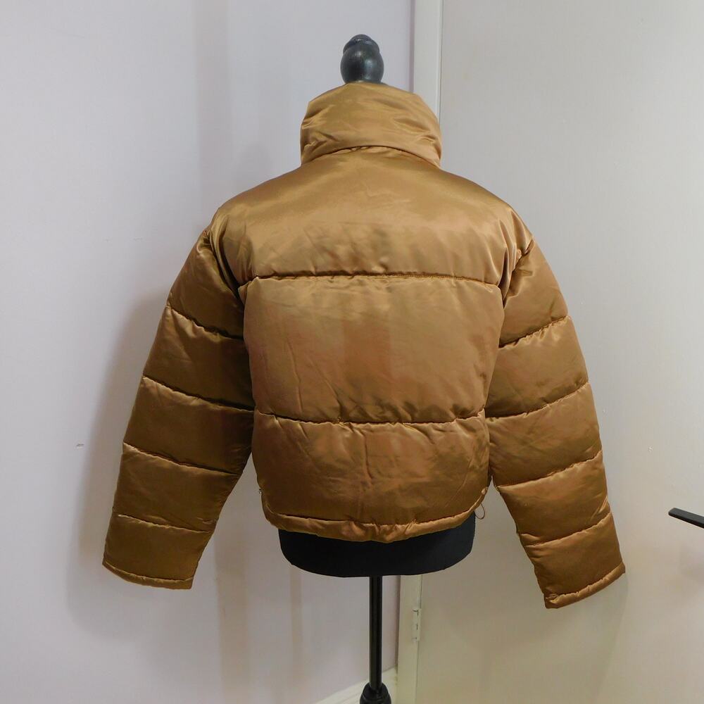 7 For all Mankind Women's Jacket NWT Bronze Short Puffer Jacket Large - Picture 2 of 9